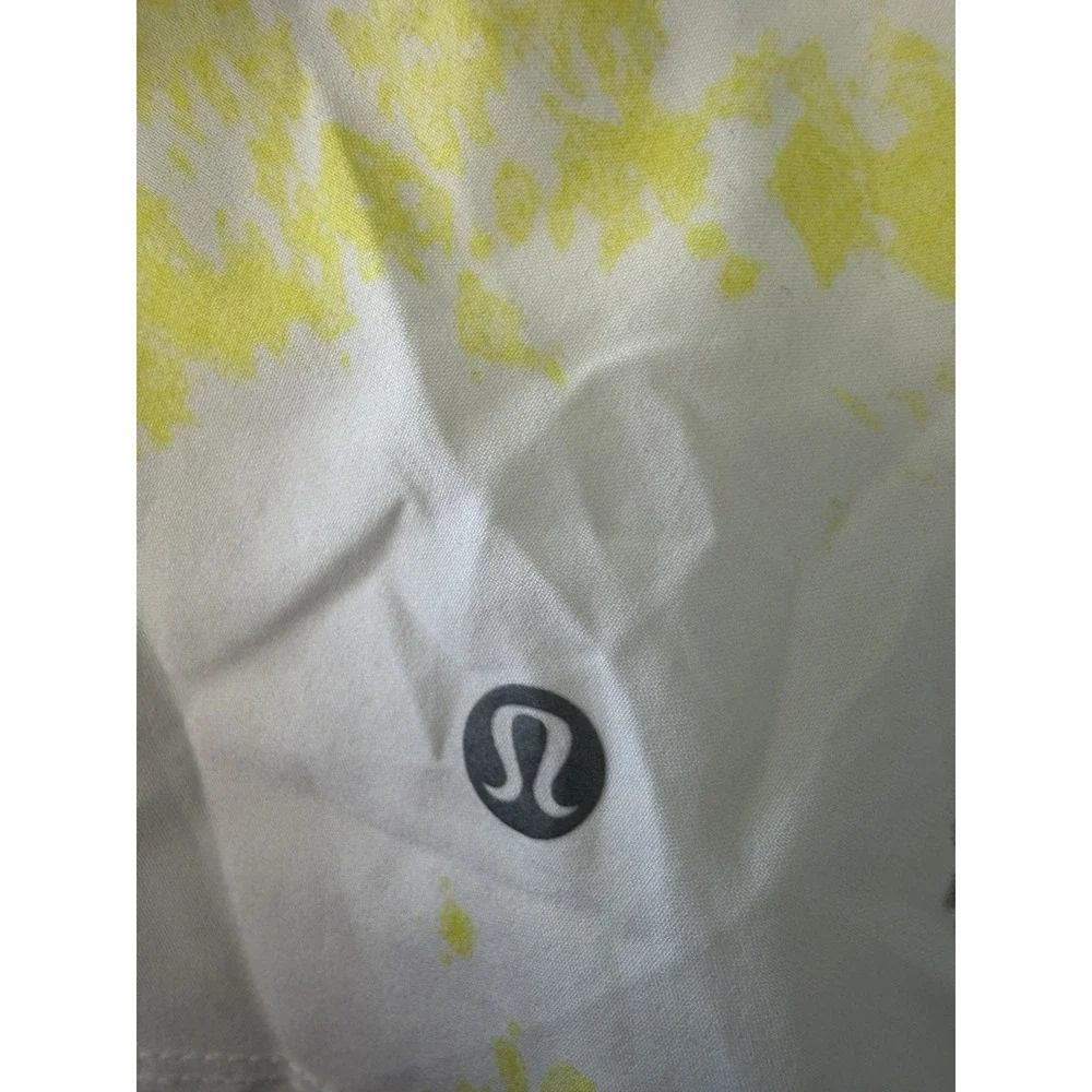 Lululemon‎ Court Rival High Rise Skirt Extended Shorts Liner Lemon White Tennis